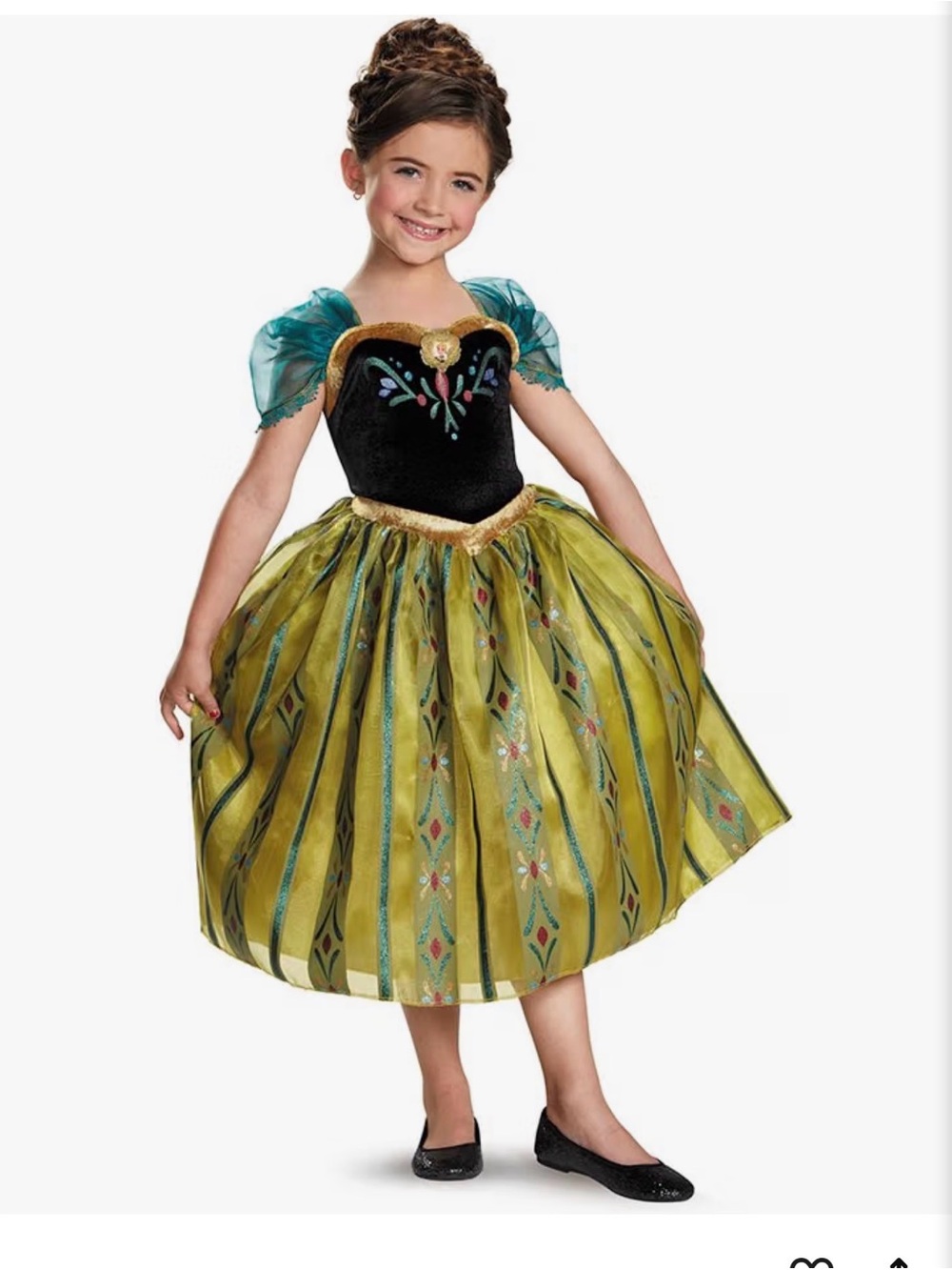 Disney Green and Black Princess Dress Costume
